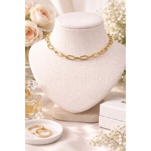 Loren Stewart x Curateur Gold Paperclip Chain Toggle Necklace 15" or Bracelet